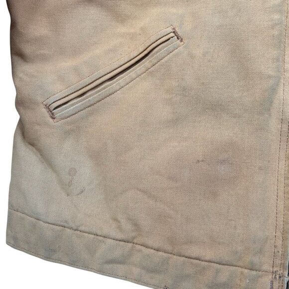 Vintage Carhartt J01 Distressed Detroit Blanket Lined Jacket USA Made Size 46 L - Picture 10 of 13